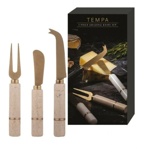 Tempa Champagne 3pce Grazing Knife Set by Ladelle
