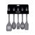 Ladelle Craft Grey Speckled Silicone 5pc Utensil Set