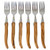 Jean Neron Laguiole 6 Piece Fork Set - Olive Wood