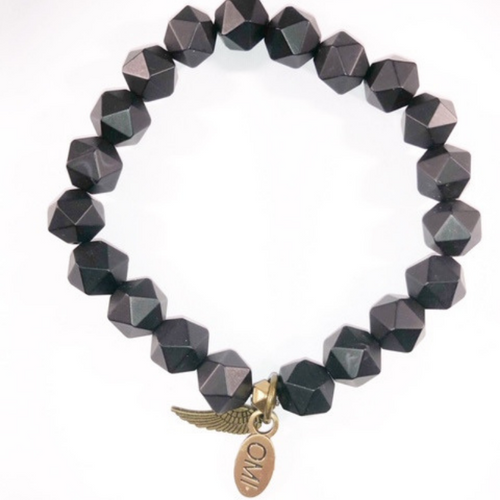 She Is Strength Black Diamond Cut 10MM She Is Strength Black Diamond Cut 10MM