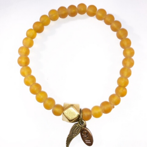 SHE is Grateful Sea Glass 6MM SHE is Grateful Sea Glass 6MM