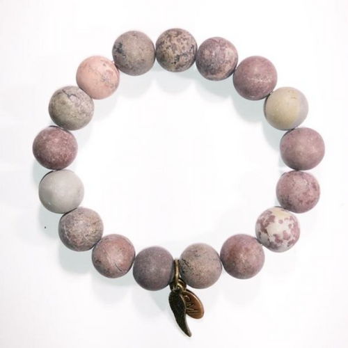 Into The Sunset Mauve Matte Multi agate 12MM Into The Sunset Mauve Matte Multi agate 12MM