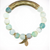Matte Green Agate with Bronze Bar and gold spacers 10MM Matte Green Agate with Bronze Bar and gold spacers 10MM