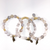 SHE IS Blessed Trio Grey Agate with Gold and Grey Druzy Charm 10MM 8MM SHE IS Blessed Trio Grey Agate with Gold and Grey Druzy Charm 10MM 8MM