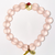 Love light pink agate with gold square 10MM Love light pink agate with gold square 10MM
