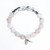Clear Druzy Stone Bead Bracelet with Silver Bar and Spacers - 10mm Clear Druzy Stone Bead Bracelet with Silver Bar and Spacers - 10mm