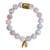 Grey Druzy Stone Bead Bracelet with Bronze Tube - 10mm Grey Druzy Stone Bead Bracelet with Bronze Tube - 10mm
