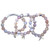 Grey Druzy Stone Bead Bracelet Set with Silver Accents- 10mm Grey Druzy Stone Bead Bracelet Set with Silver Accents- 10mm