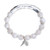 Faceted Natural Agate Stone Bead Bracelet with Silver Bar and Spacers- 12mm Faceted Natural Agate Stone Bead Bracelet with Silver Bar and Spacers- 12mm