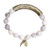 Faceted Natural Agate Stone Bead Bracelet with Bronze Bar and Spacers- 10mm Faceted Natural Agate Stone Bead Bracelet with Bronze Bar and Spacers- 10mm