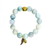 Amazonite Bead Bracelet with Brass Cube and OMI Charm and Wing - 10mm-Wholesale