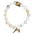 Faceted New Jade Stone Bead Bracelet with Bronze Tube - 10mm-Wholesale
