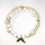 White Marble Howlite with gold chain 8MM White Marble Howlite with gold chain 8MM