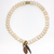 Fossil cream jasper with gold disc 6MM Fossil cream jasper with gold disc 6MM