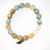 Mint Creamy Agate with gold spacers 10MM Mint Creamy Agate with gold spacers 10MM
