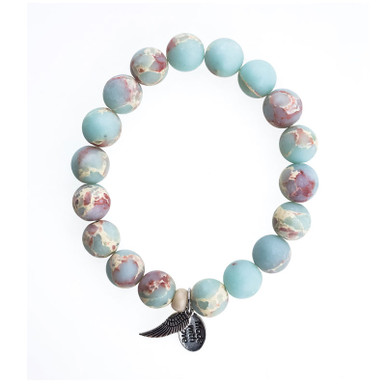 Marble Grandeur Howlite Bracelet 6.5