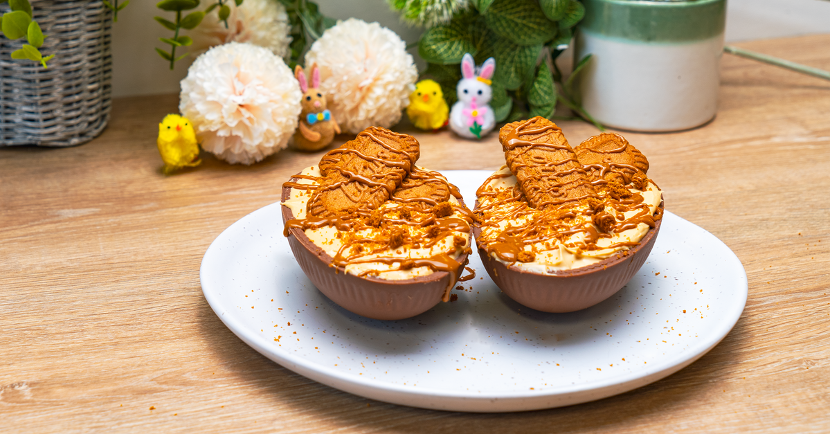 Easter Egg Biscoff Cheesecake