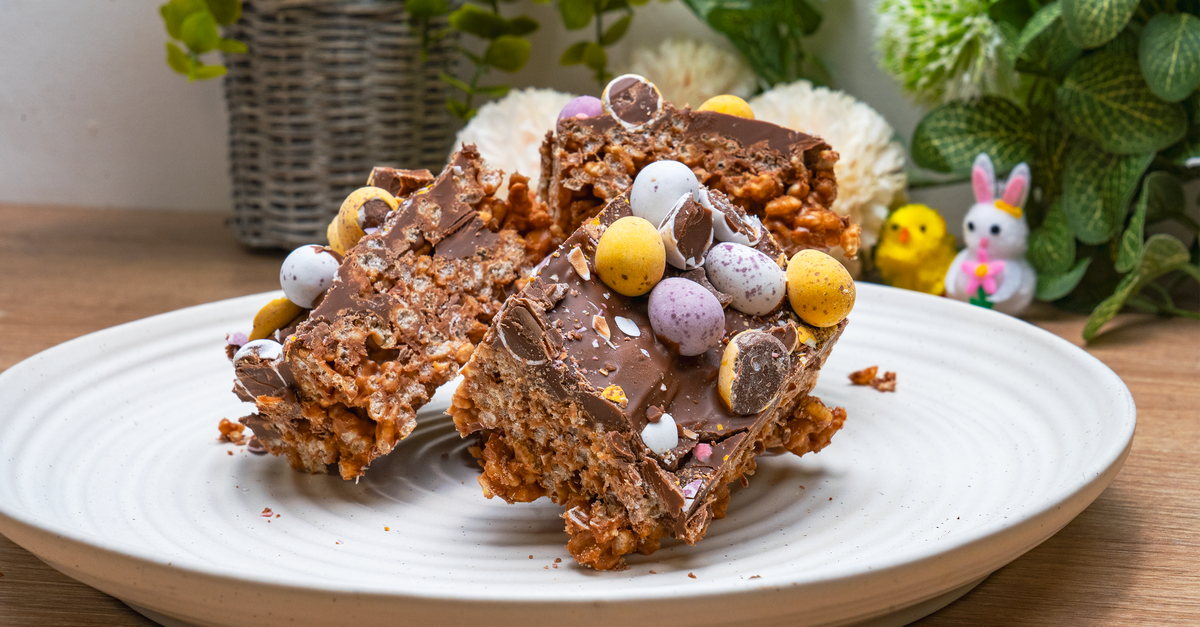 No Bake Easter Mini Egg Rice Krispie Treats