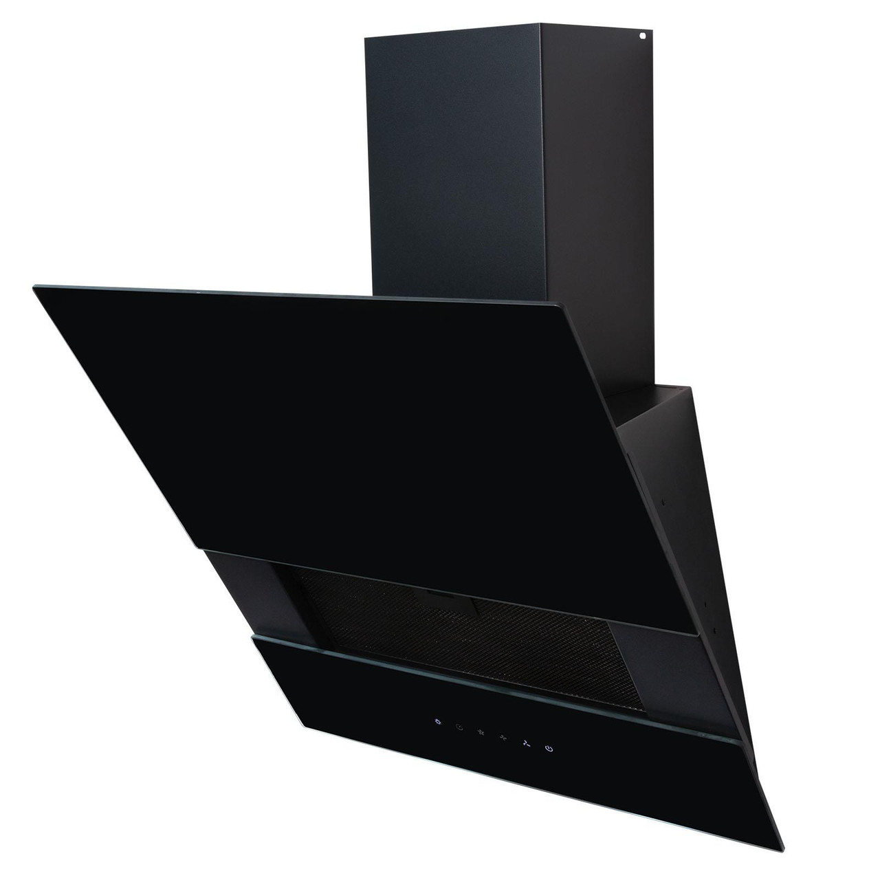 SIA AGTC60BL 60cm Black Angled Glass Touch Control Cooker Hood ...
