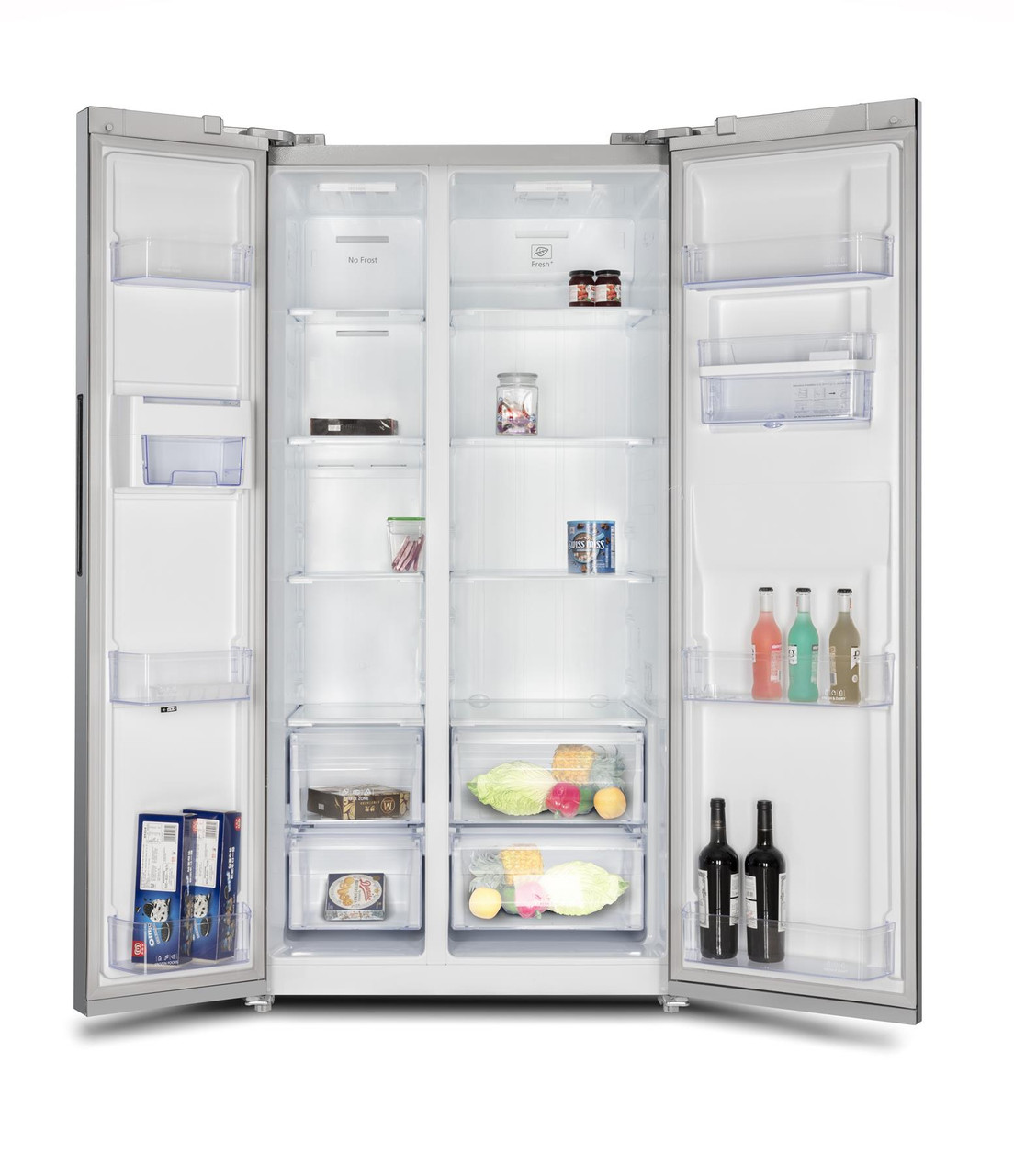 2 Door Fridge Freezer In Silver, 627L - SIA SAFF646IX