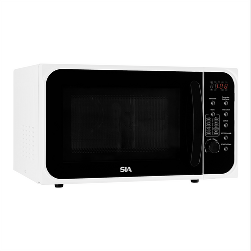 SIA 25ltr Freestanding Combi Microwave Oven, Digital Display, 900w in White