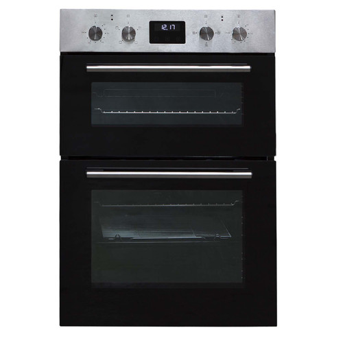 SIA DO112SS 60cm Stainless Steel Built-in Electric Double Digital True Fan Oven