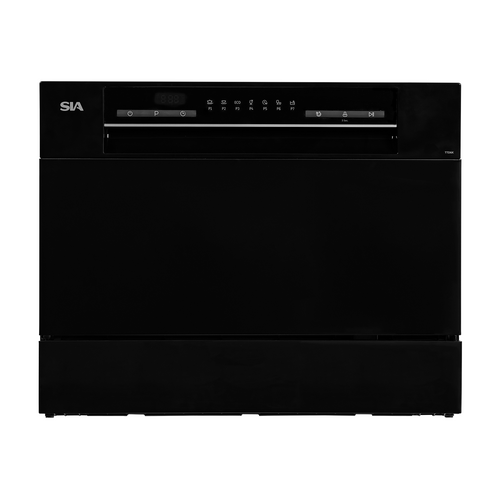 Table Top Dishwasher In Black, 6 Places 6 Programmes SIA TTD6K