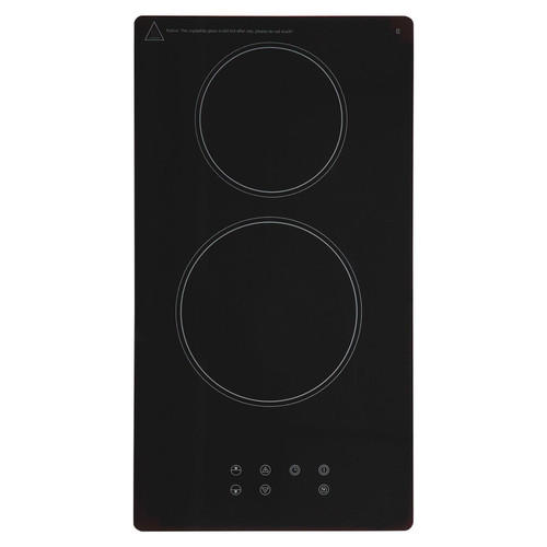 SIA CERH31BL Black 30cm 2 Burner Domino Ceramic Electric Hob With Touch Control