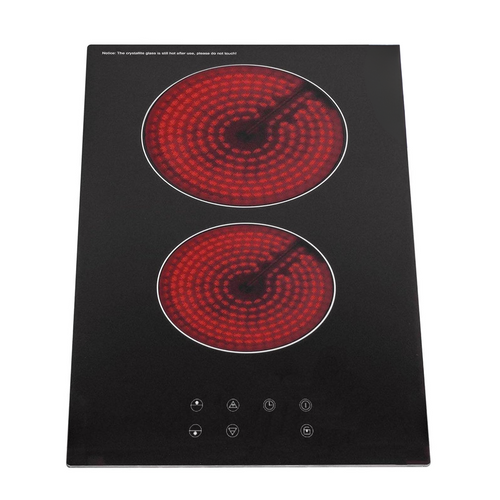 SIA CERH31BL Black 30cm 2 Burner Domino Ceramic Electric Hob With Touch Control