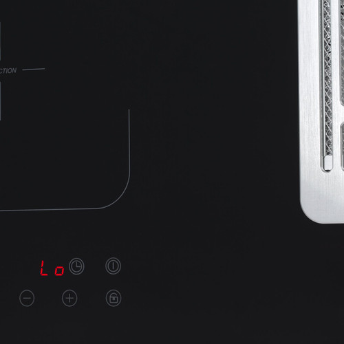 SIA 80cm Black Induction Hob With Built In Downdraft Extractor Fan & Filter