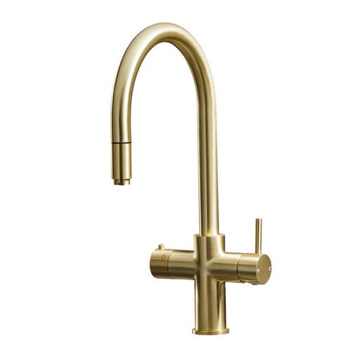 SIA BWT33GO Gold 3-in-1 Instant Boiling Hot Water Tap With Pull Out Spray