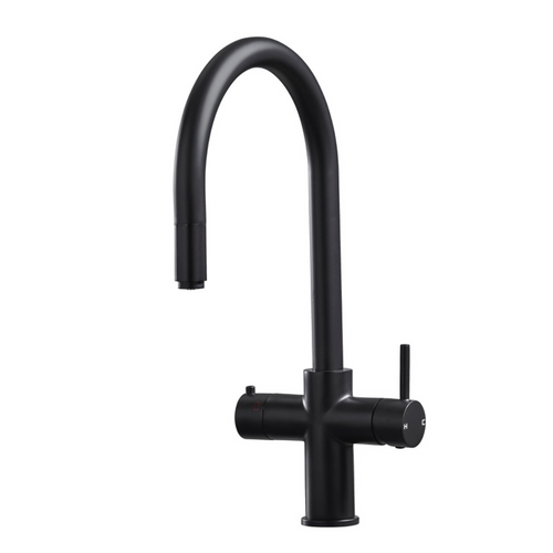 SIA BWT33BL Black 3-in-1 Instant Boiling Hot Water Tap With Pull Out Spray