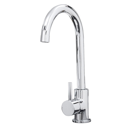 SIA KT6CH Chrome Swan Neck Single Lever Contemporary Monobloc Kitchen Mixer Tap