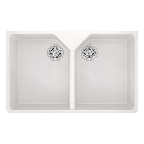 Composite Double Belfast Kitchen Sink In White, Butler Style - SIA CMBEL2