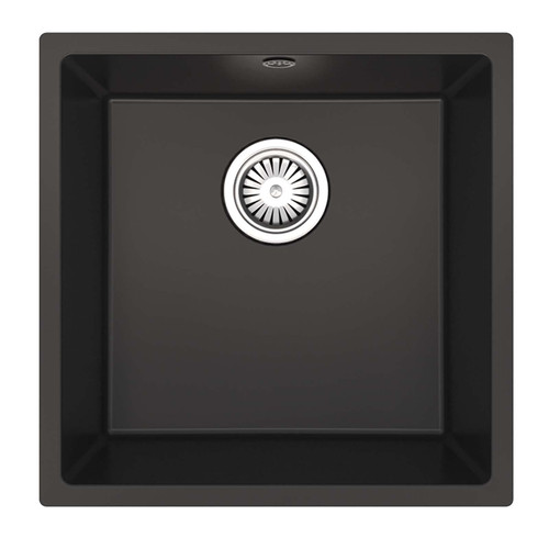 Inset / Undermount Composite Kitchen Sink In Black 440 x 440 - SIA UM10BL