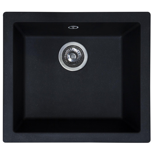 SIA EVOBL 1.0 Bowl Black Composite Inset / Undermount Kitchen Sink And Waste Kit