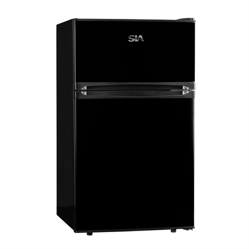 SIA UFF01BL/E 88L Black Freestanding Under Counter 2 Door Fridge Freezer