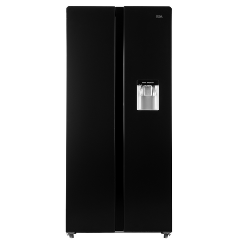 SIA 420L American Style Fridge Freezer in Black