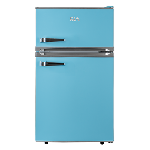 SIA RFM88PB 88L Freestanding Under Counter Retro Fridge Freezer - Blue