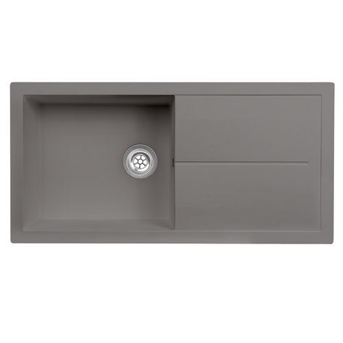SIA 1.0 Bowl Grey Composite Reversible Inset Kitchen Sink & Waste Kit