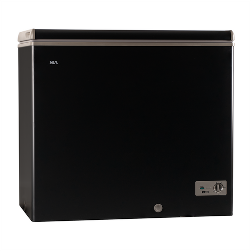 SIA HSCHF196BL/E Freestanding 196L Black Chest Freezer