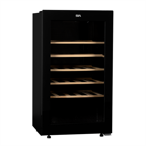 SIA HSWC90BL/G Freestanding 90L, 34 Bottle Wine Cooler Chiller in Black