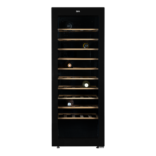 SIA HSWC150BL/G Freestanding 150L, 58 Bottle Wine Cooler Chiller in Black