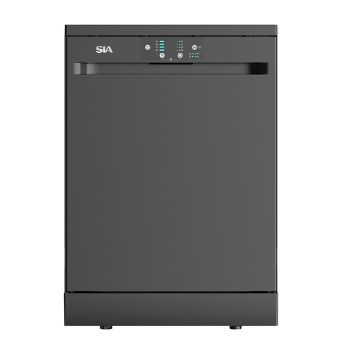 SIA SFSD604BL 60cm Freestanding Dishwasher, 14 Place Settings, Black