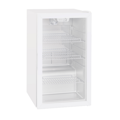 SIA DC10WH Under Counter Drinks Fridge / Wine Cooler 110L With Glass Door, White