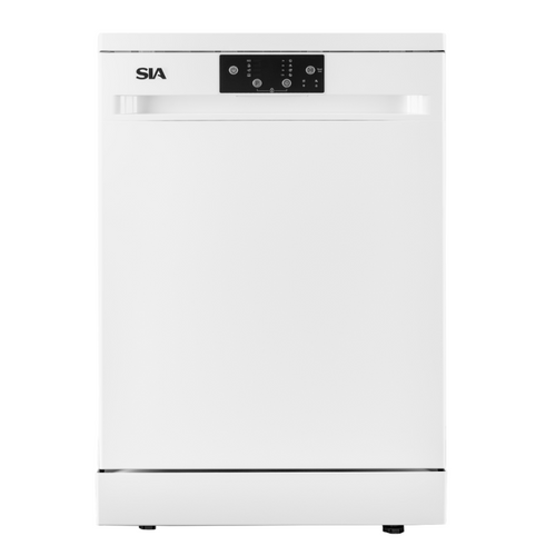 60cm White Freestanding Dishwasher, 14 Places - SIA SFSD6013W