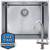 1.0 Bowl Undermount / Inset Stainless Steel Kitchen Sink W530 x D430 & KT3BN Tap