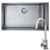 1.0 Bowl Undermount / Inset Stainless Steel Kitchen Sink W730 x D430 & KT6BN Tap