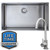 1.0 Bowl Undermount / Inset Stainless Steel Kitchen Sink W730 x D430 & KT6BN Tap