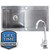 SIA 1.0 Bowl Reversible 1.2mm Brushed Stainless Steel Kitchen Sink & KT6CH Tap